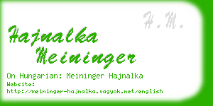 hajnalka meininger business card